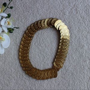 Vintage Gold Belt Hook & Eye Closure 27”